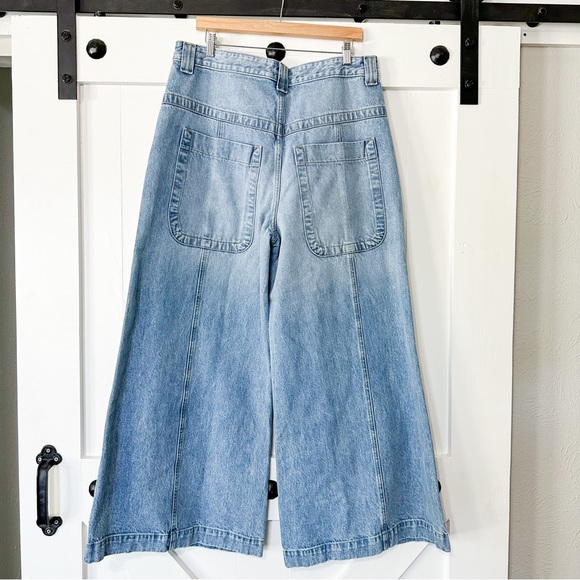 KHAITE Jackie Jeans Wide Leg Bryce Blue Size 32 - Picture 7 of 11